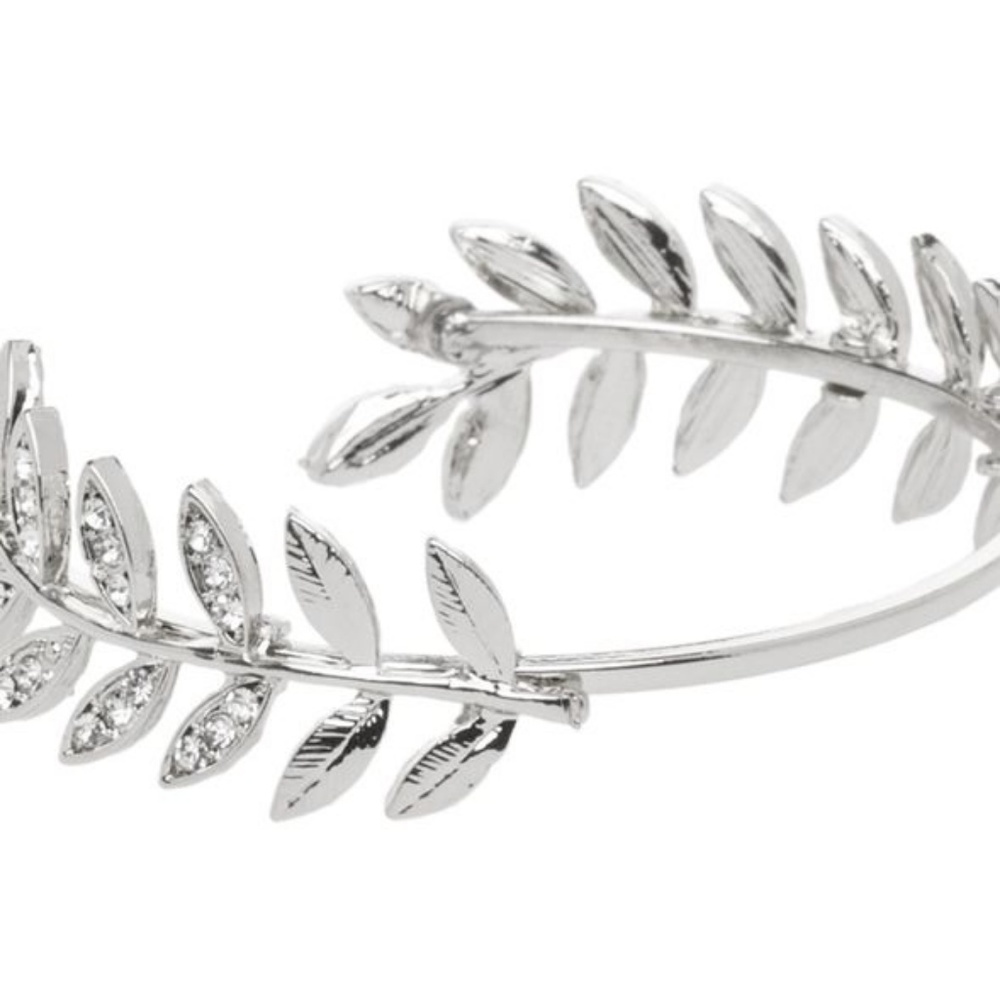 JustFab | Silver Color Leaves Bracelet - Picture 3 of 8